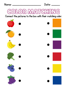 Preview of Color Matching - Fruits & Veggies