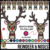 Color Matching: Reindeer and Noses Clip Art