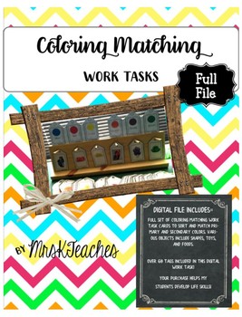 Preview of Color Matching Work Task **Work Jig Task**Task Boxes**
