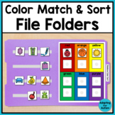 Color Matching and Sorting File Folder Games & Activities 