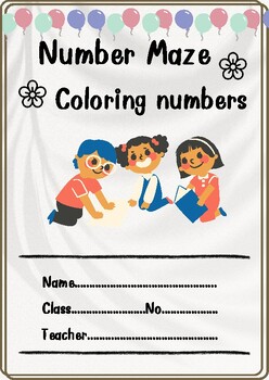 Preview of Color Maze Numbers