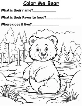 Preview of Color Me Bear: Literacy and Art Activity for K-2