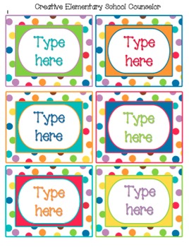 Color Me Bright - Bin Labels - Editable by Creative Elementary School ...