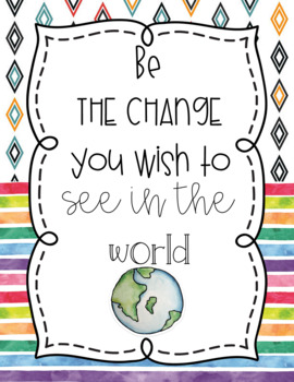 Color Me Brights Classroom Inspirational Posters by Michelle Little