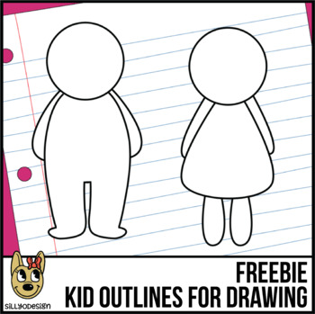 Free Color Me Boy And Girl Kid Outline Clip Art Freebie By Sillyodesign