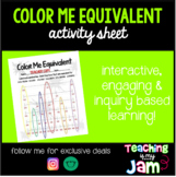 Color Me Equivalent-Fractions on Number Line Activity