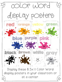 Color Me Kindergarten {Color and Color Word Activities and ...