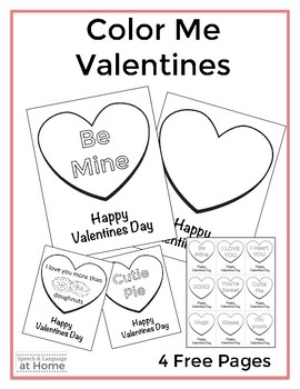 Preview of Color Me Valentines | Free Valentines Day Cards | Printable Freebie