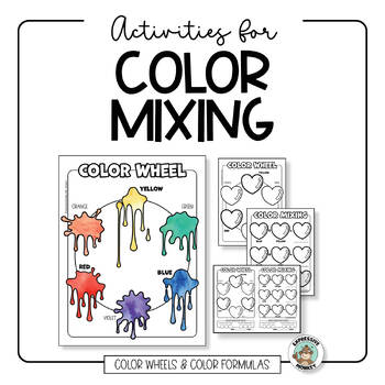 Preview of Color Mixing Activities  and Color Wheels for Coloring