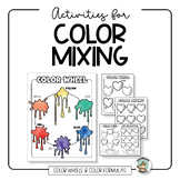 Color Mixing Activities  and Color Wheels for Coloring
