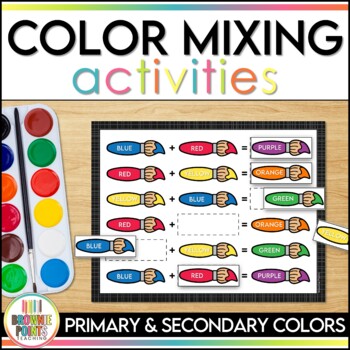 Color Mixing Mat, Primary Colors Activity for Preschool