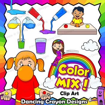 Preview of Color Mixing Clip Art