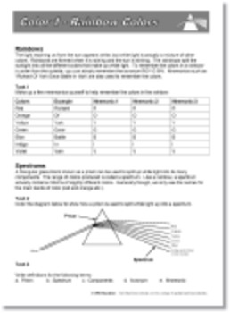 Preview of Color - Mixing, Dispersion, Filters, Lights, Waves, Electromagnetic Spectrum