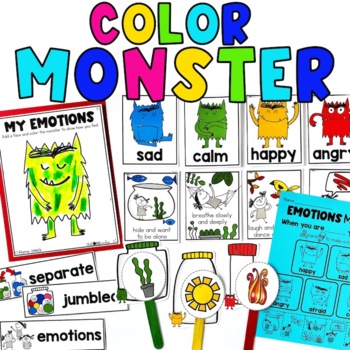 Preview of Color Monster Preschool Read Aloud Activities - Feelings PreK Read Aloud