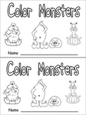 Color Monsters Emergent Reader- Preschool Kindergarten- Co
