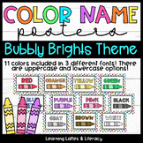 Color Name Posters Neon Brights Classroom Decor | Kinderga