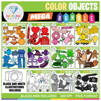 Preview of Color Objects Clip Art Mega BUNDLE! - 176 Illustrations!
