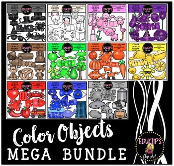 Preview of Color Objects Clip Art Mega Bundle {Educlips Clipart}