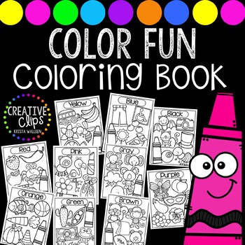Preview of Color Objects Coloring Book {Made by Creative Clips Clipart}
