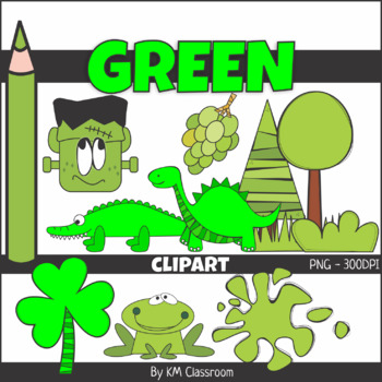 Color Objects GREEN ClipArt by KM Classroom Teachers Pay