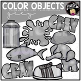 Color Objects - GREY - Clip Art Set {Educlips Clipart}