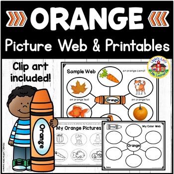 Preview of Orange Color Recognition Picture Web Activity and Printables