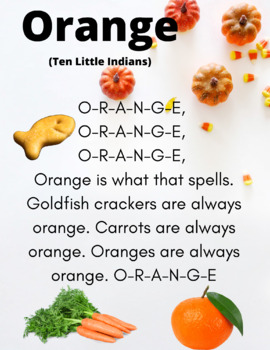 color of orange song