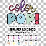 Color POP! 1-120 Number Line (2 font options)