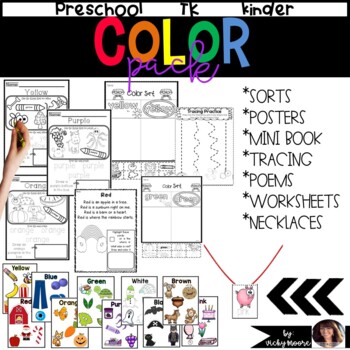Preview of Color Unit Preschool TK, Kindergarten | Learning about Colors Activities