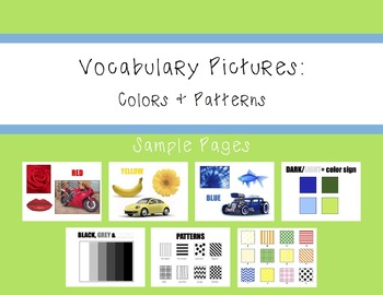 Preview of Vocabulary Pictures: Color/Pattern
