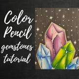 Color Pencil Gemstone Drawing Tutorial Step by Step | Midd