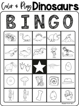 Color & Play: Dinosaur BINGO No-Prep Speech Therapy by Jenna Rayburn Kirk