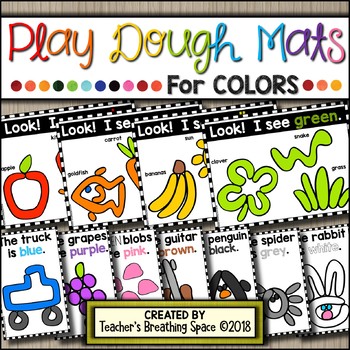 Preview of Color Play Dough Mats  |  Play Dough Mats for Exploring COLOR