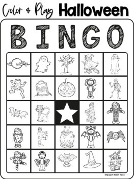 Color & Play: Halloween BINGO by Jenna Rayburn Kirk | TpT