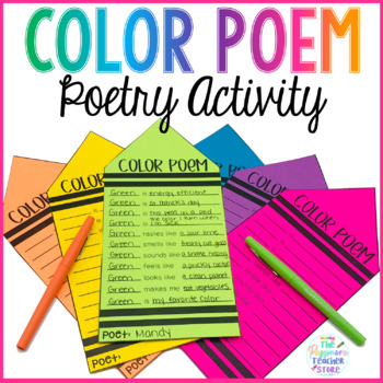 Color Poem Crayon Activity | Poetry Bulletin Board Display | TPT