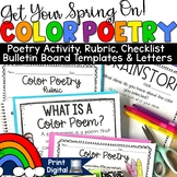 Color Poem Template Spring Writing Craft Activity Prompt M