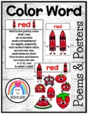 Color Poems, Color Word Posters - Colors Anchor Chart Bull