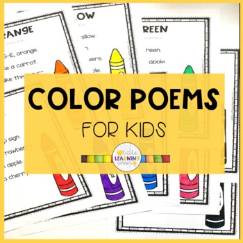 Preview of Color Poems for Kids