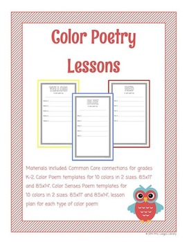 Preview of Color Poetry Library Lessons