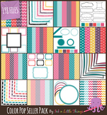 Color Pop Seller Pack ~ Digital Papers, Frames, & Page Elements