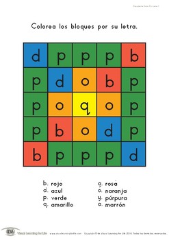 Color Por Letra Habilidades De Percepción Visual