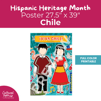 Preview of Color Poster 27.5" x 39" - Chile - Typical Costume