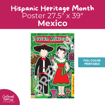 Preview of Color Poster 27.5" x 39" - Mexico - Typical Costume