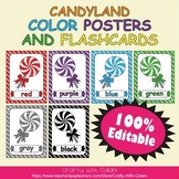 Color Poster Classroom Decor in Candy Land Theme - 100% Editable