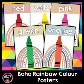 Preview of Color Posters Boho Rainbow