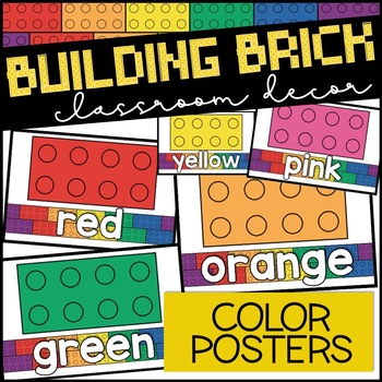 Color Posters | Building Block Decor LEGO Inspired | TPT