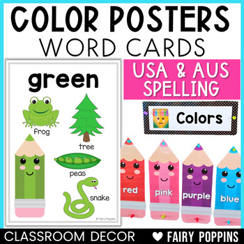Preview of Color Posters Cards & Word Wall | Colour Posters