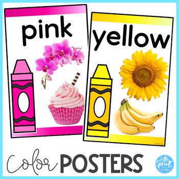 Preview of Color Posters | Classroom Decor | Color Word Posters for Preschool, PreK, Kinder