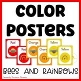 Color Posters Cute Bee and Rainbow Theme Classroom Decor