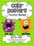 Color Posters - Monster Themed